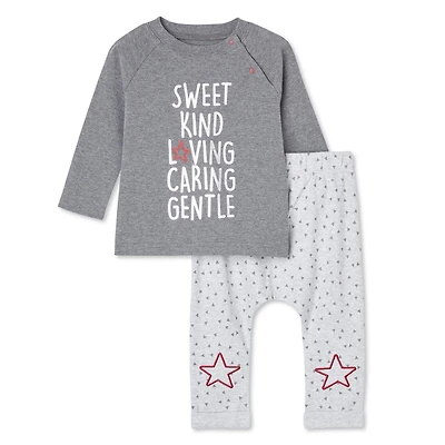 Ensemble 2 pièces avec haut à manches longues et pantalon LOVE Ellen DeGeneres pour bébés filles