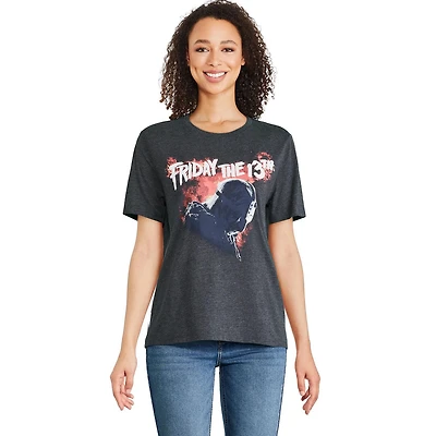 T-shirt à manches courtes Vendredi 13 pour femmes Tailles TP–TG