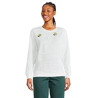 Chandail à manches longues Snoopy Peanuts pour femmes Tailles TP–TG