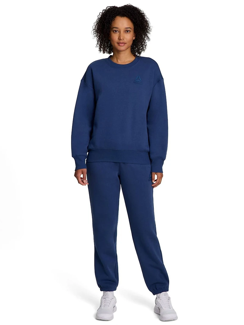 Reebok sweat à capuche ras du cou surdimensionné Weekender pour femme Tailles XS-2XL