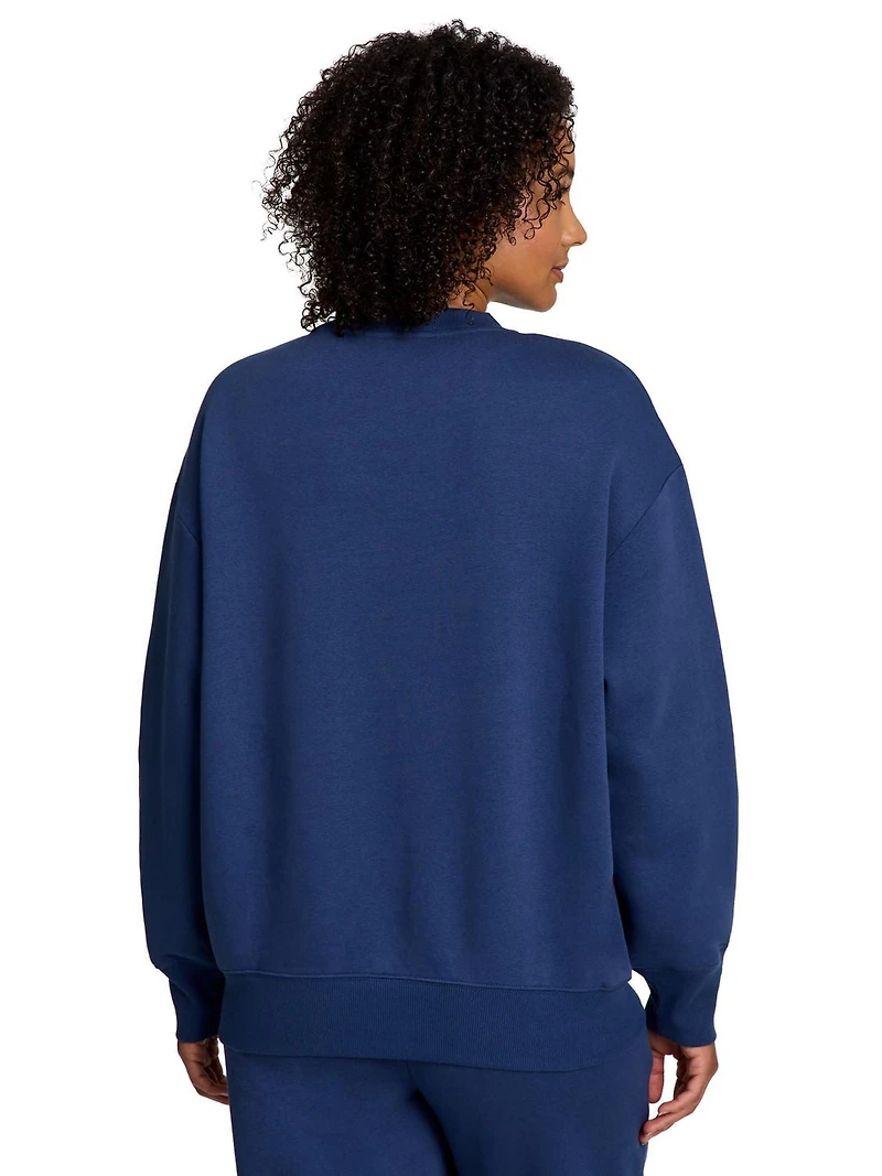 Reebok sweat à capuche ras du cou surdimensionné Weekender pour femme Tailles XS-2XL