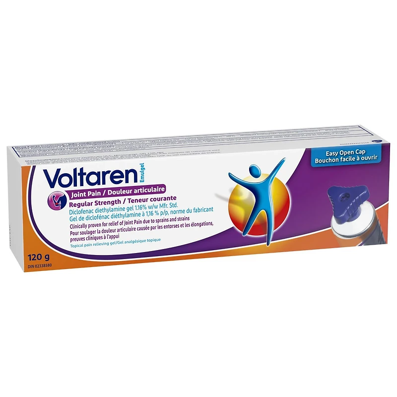 Voltaren Emulgel Regular Strength Joint Pain, Topical Pain Relief Cream, 120g, 120 g Joint Pain