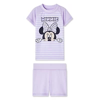 Minnie Mouse Toddler Girls' Rash Guard 2-Piece Set