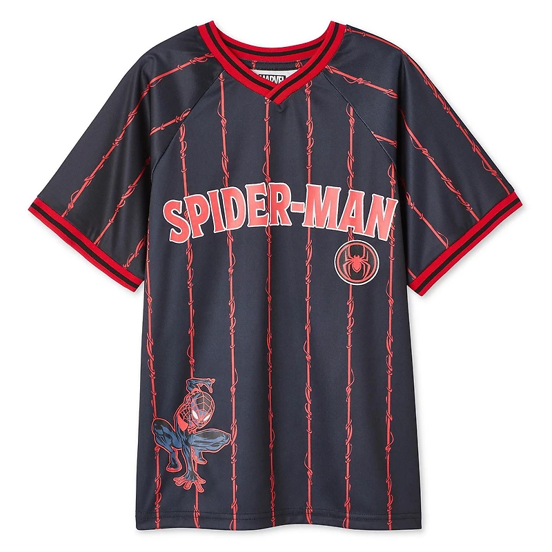 T-shirt à manches courtes Spider-Man Marvel pour garçons Tailles TP–TG