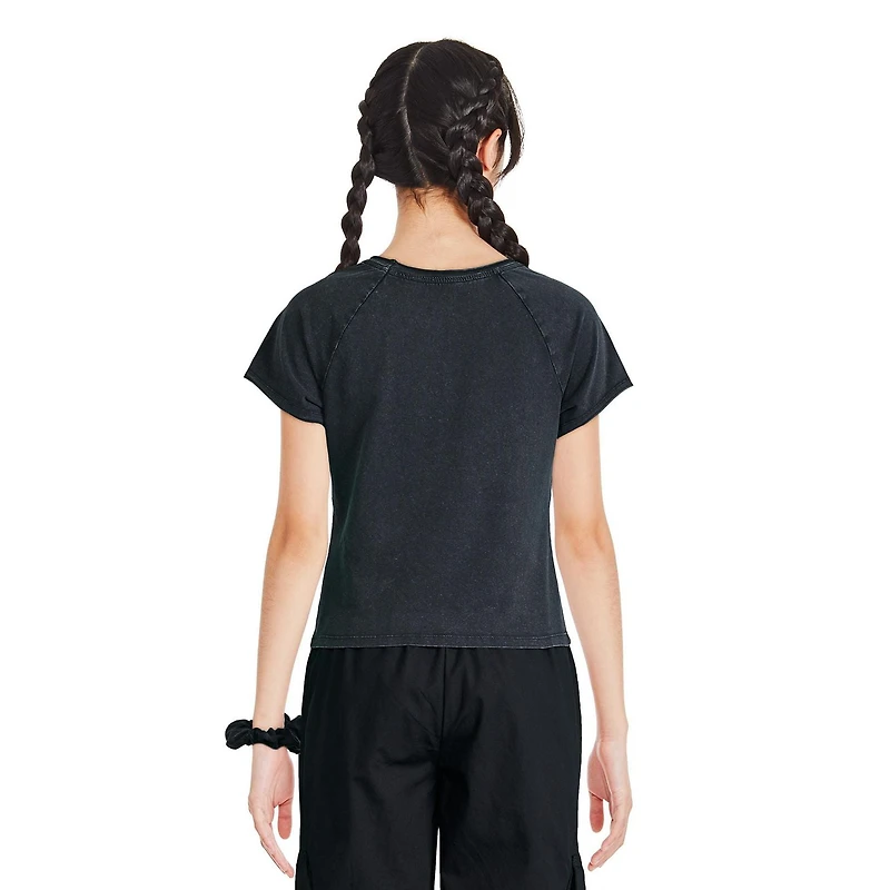 Ensemble 2 pièces avec haut délavé à coutures Justice pour filles Tailles TP–TG