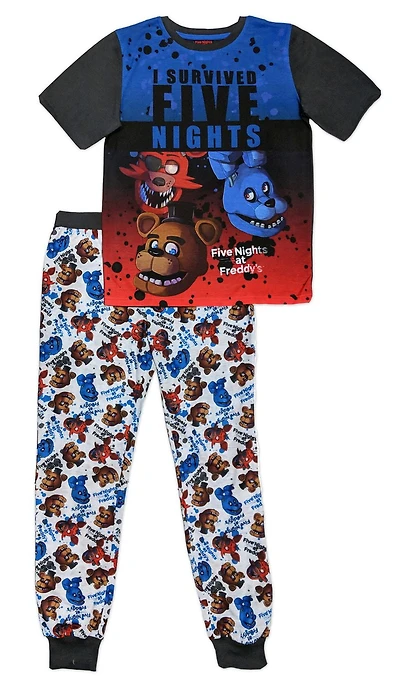 Five Night at Freddy's Boys' 2-Piece Long Sleeve Pajama Set