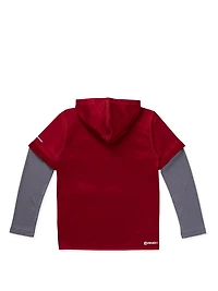 AND1 Boys Rebound Short Sleeve Hoodie with Thermal, Sizes 4-16