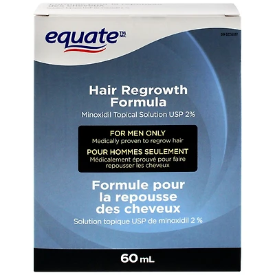 Pulvérisations Formule pour la repousse des cheveux, Solution topique de minoxidil 2 % Equate