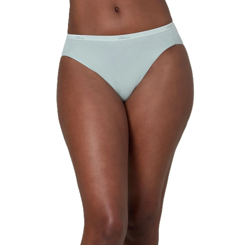 Hanes Women's Hi-Cut Cotton Brief - Pack of 6, Sizes: S-2XL