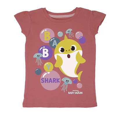 Baby Shark Girl's  short sleeve T-shirt