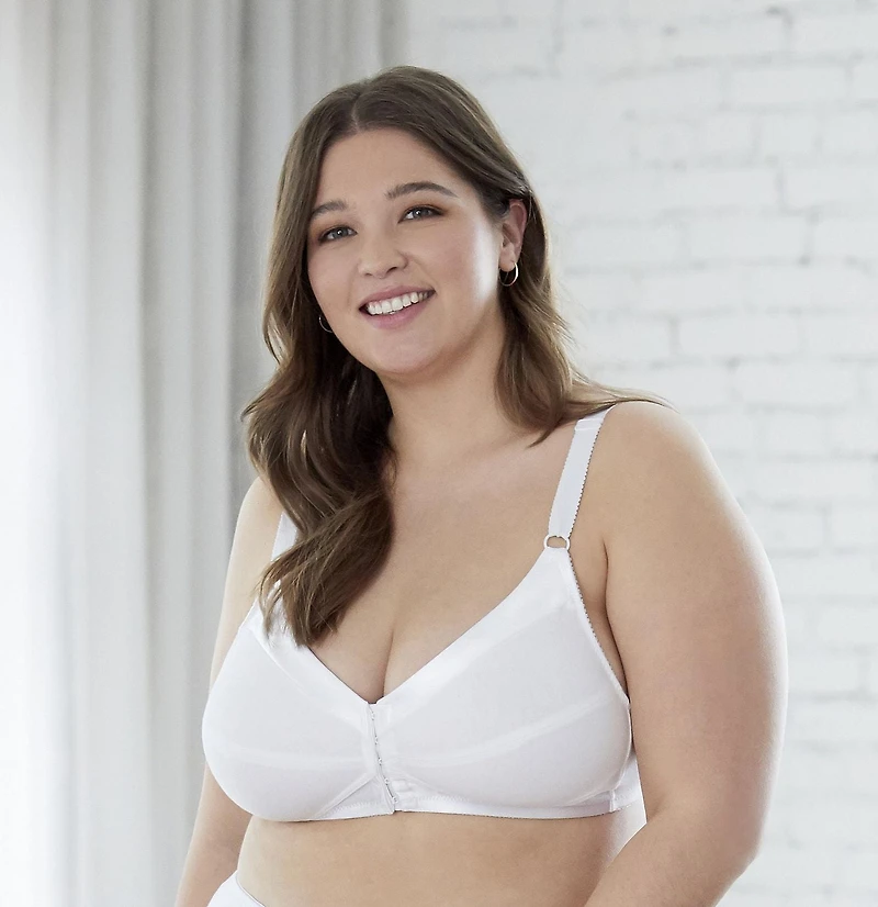 Bestform 9706770 Comfortable Unlined Wireless Cotton Bra with Front Closure, Sizes 36B-42D
