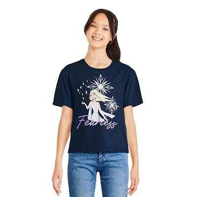 T-shirt à manches courtes La Reine des neiges Disney pour filles Tailles TP–TG