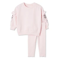 Ensemble 2 pièces à volants George pour bébés filles Tailles 0-24 mois