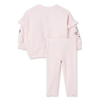 Ensemble 2 pièces à volants George pour bébés filles Tailles 0-24 mois