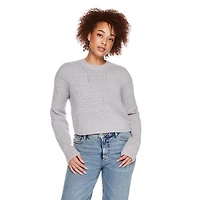 Chandail écourté à encolure ras du cou George pour femmes Tailles TP–TTG