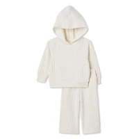 George Baby Girls' Hacci Hoodie 2-Piece Set