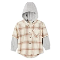 Chandail trompe-l’œil en flanelle George pour petits garçons
