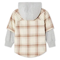 Chandail trompe-l’œil en flanelle George pour petits garçons