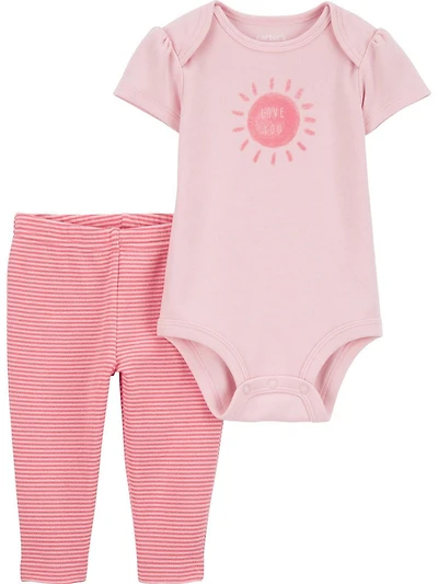 Ensemble pantalon pour bébé fille Carter's Child of Mine  - Soleil rose