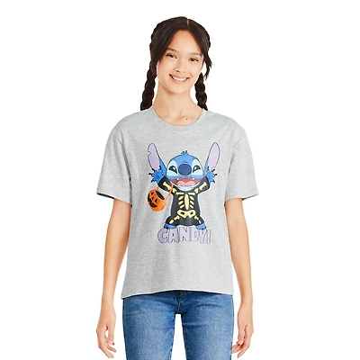 Disney Girls' Stitch Short Sleeve Tee