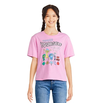 Disney Girls' Inside Out 2 Short Sleeve Tee, Sizes XS-XL