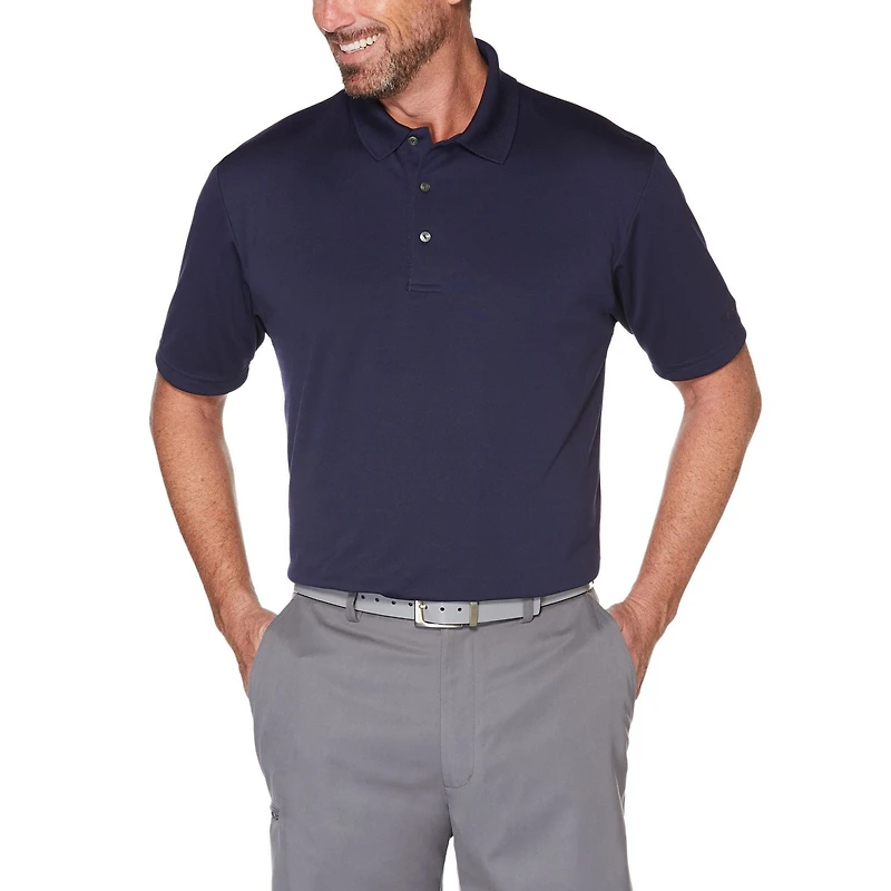 Ben Hogan Men's Performance Solid Ventilated short Sleeve Polo Shirt