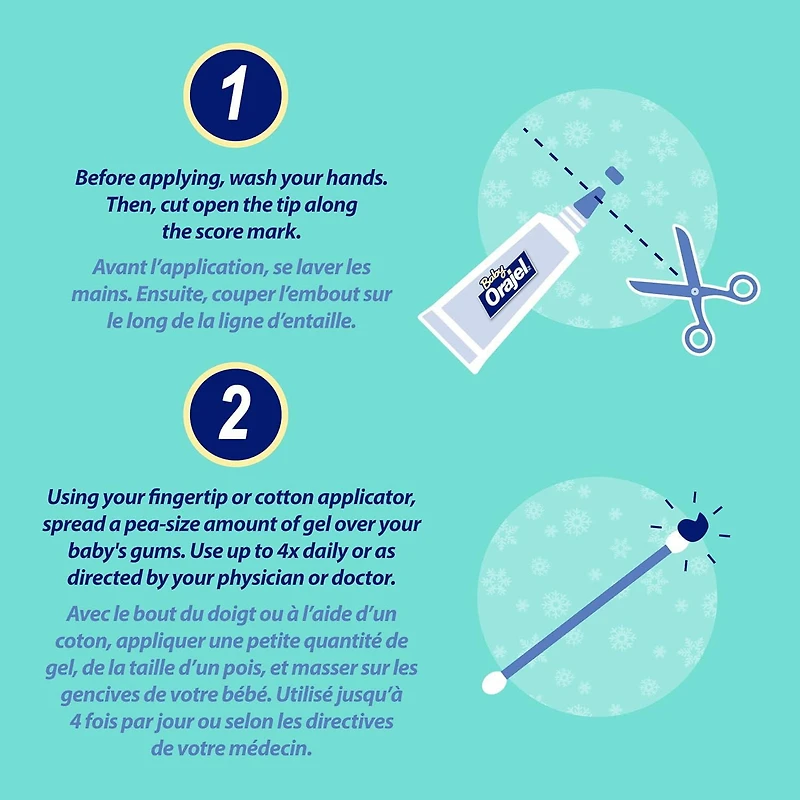 Baby Orajel Cooling Gels for Teething, Daytime & Nightime Twin Pack, Twin Pack, Daytime & Nightime Gels