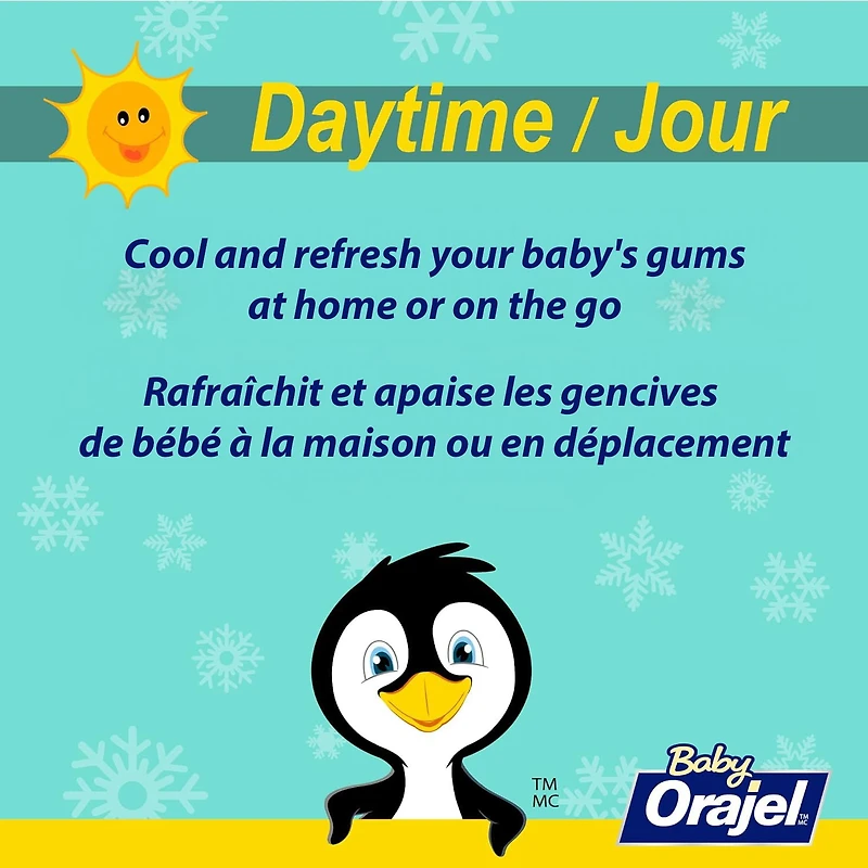 Baby Orajel Cooling Gels for Teething, Daytime & Nightime Twin Pack, Twin Pack, Daytime & Nightime Gels