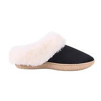 Isotoner® Women's Blake Mircosuede Hoodback with Faux Fur Cuff Slippers, Sizes from Small to Extra Large