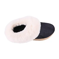 Isotoner® Women's Blake Mircosuede Hoodback with Faux Fur Cuff Slippers, Sizes from Small to Extra Large