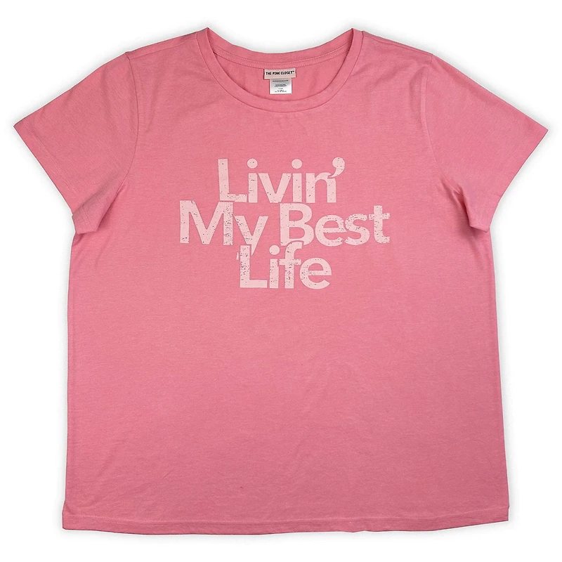Pink closet Ladies plus size short sleeve tee shirt