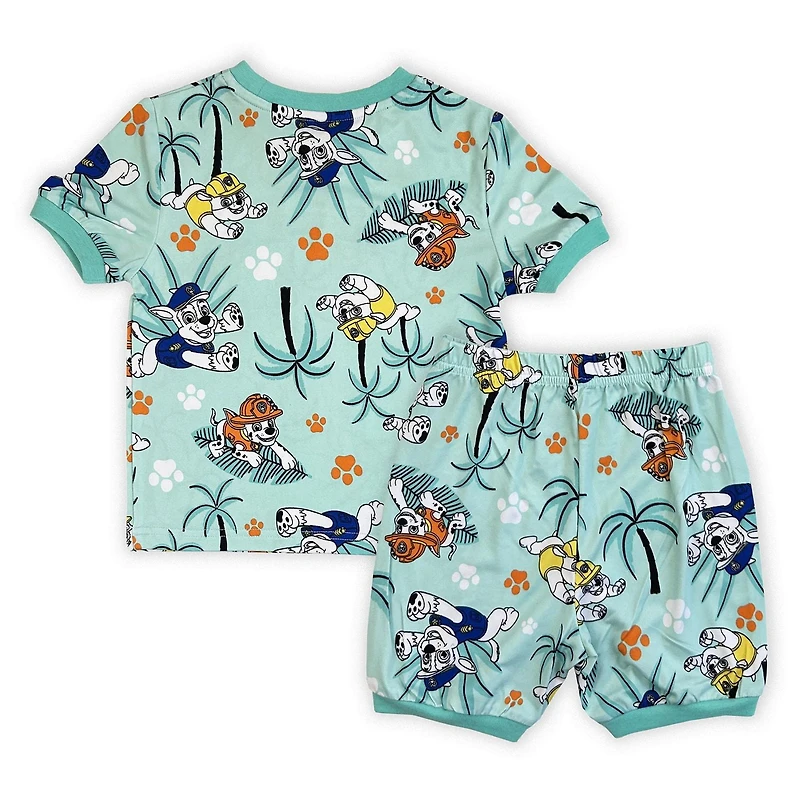 Paw Patrol Toddler Boy's short sleeve  T-Shirt and Shorts 2 piece Pajamas Set