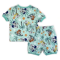 Paw Patrol Toddler Boy's short sleeve  T-Shirt and Shorts 2 piece Pajamas Set