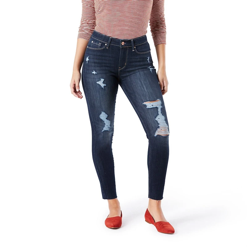 Levi Strauss Signature.MC Filiforme taille haute coupé à la cheville pour femme
