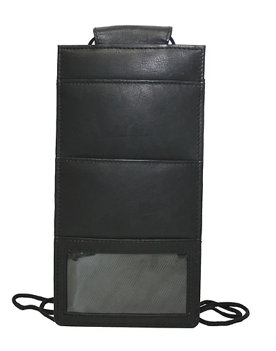 ASHLIN® DESIGNER | KENTUCKY PASSPORT LANYARD WALLET | Peau de vache toscane