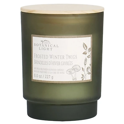 8oz Brindilles d’hiver givrées Soy Wax Blended Scented Candle