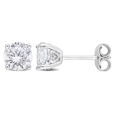 Boucles d'oreilles Miabella à Solitaire Saphir Blanc Synthétique en Argent Sterling