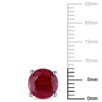 Boucles d'oreilles Miabella à Solitaire Rubis Synthétique en Argent Sterling