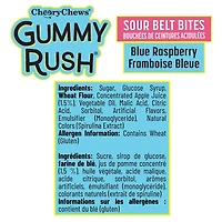 Gummy Rush Sour Belt Bites - Blue Raspberry 60g