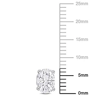Boucles d'oreilles Miabella à Solitaire Ovale Saphir Blanc Synthétique en Argent Sterling