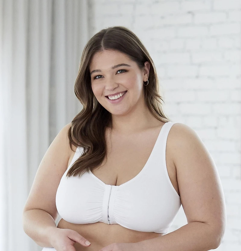 Bestform 9706014 Comfort Cotton Blend Front Close Sports Bra