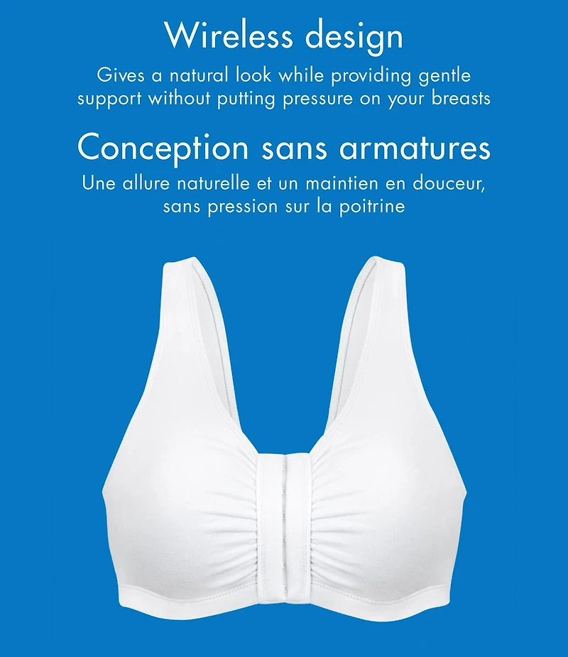 Bestform 9706014 Comfort Cotton Blend Front Close Sports Bra