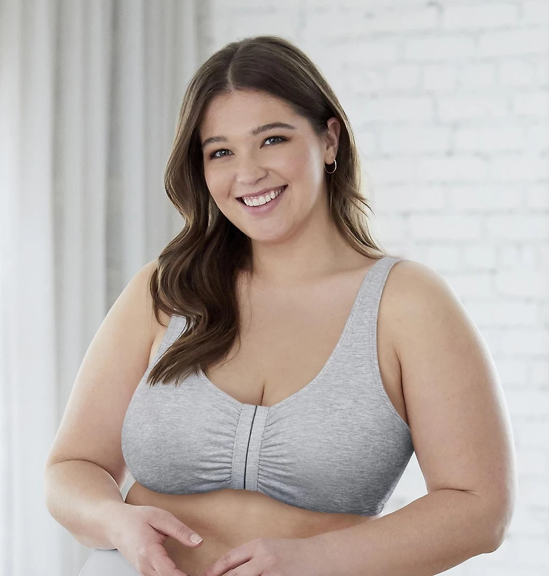 Bestform 9706014 Soutien-gorge de sport en coton mélangé à fermeture frontale Tailles 34 - 48