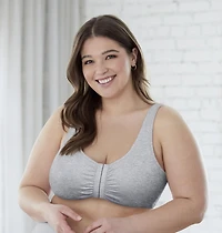 Bestform 9706014 Soutien-gorge de sport en coton mélangé à fermeture frontale Tailles 34 - 48