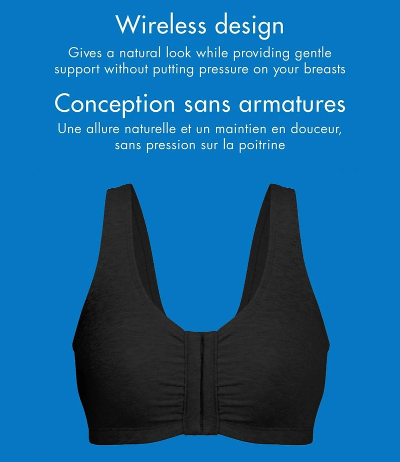 Bestform 9706014 Comfort Cotton Blend Front Close Sports Bra, Sizes 34 - 48