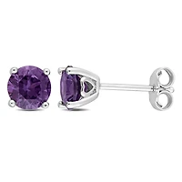 Boucles d'oreilles Miabella à Solitaire Alexandrite Simulé en Argent Sterling