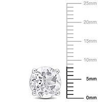 Boucles d'oreilles Miabella à Solitaire Topaze Blanche en Argent Sterling