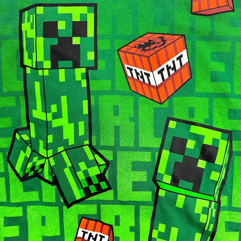 Minecraft Boys Creeper Explosion Long Sleeve Hoodie