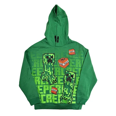 Minecraft Boys Creeper Explosion Long Sleeve Hoodie