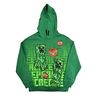 Minecraft Boys Creeper Explosion Long Sleeve Hoodie